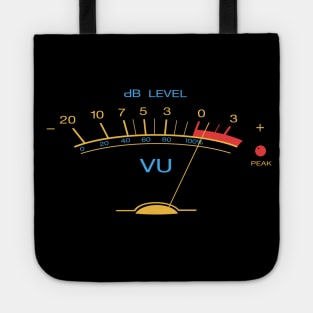 Volume VU Meter Vintage Recording Studio Musician Audio Gear Guitar Player Musician Gift Tote