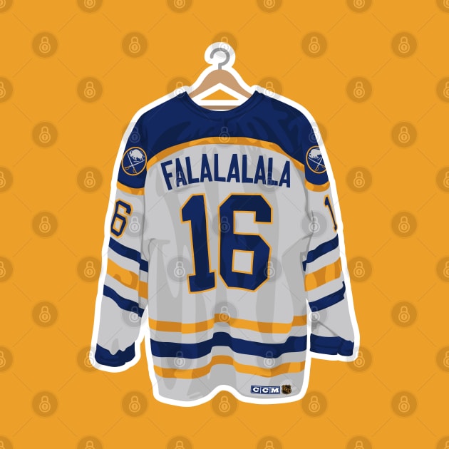 Buffalo Sabres Pat LaFontaine Christmas by Carl Cordes