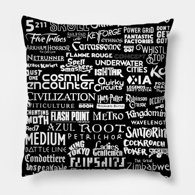 Ultimate Board Gamer Pillow by polliadesign