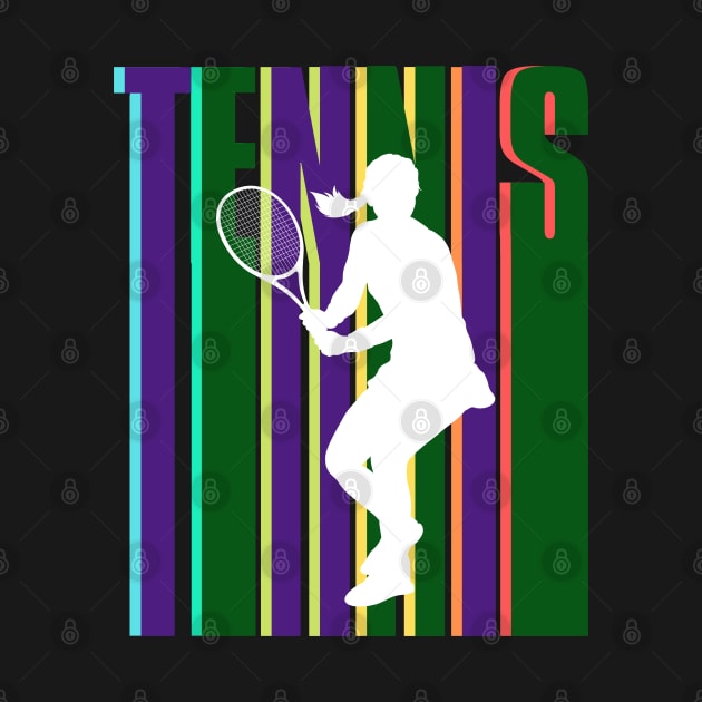 US Open Tennis Player Silhouette by TopTennisMerch