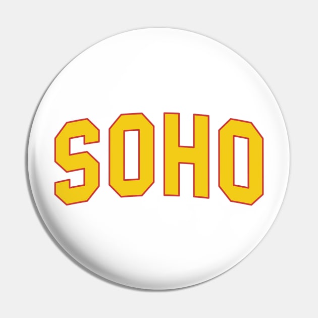 Soho (yellow) Pin by BeeHappyTees