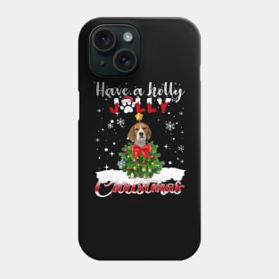 Have A Holly Jolly Christmas Beagle Dog Xmas Tree Phone Case