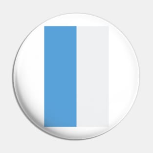 Manchester City Sky Blue and White Half design Pin