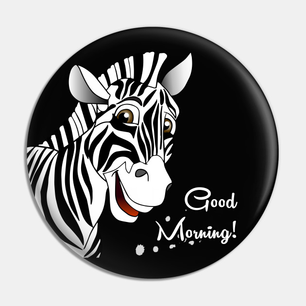 Good Morning Cute Zebra Illustration Good Morning Zebra