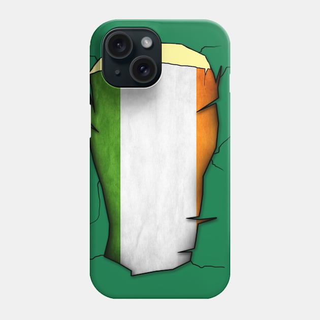 Irish Pint Glass Flag Phone Case by PoetandChef