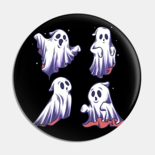 Happy halloween vector lettering and cheerful Pin