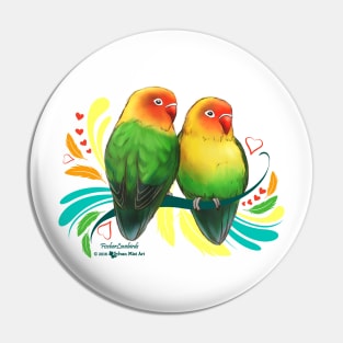 Fischer Lovebirds Pin