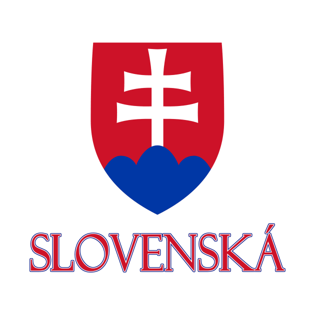 Slovakia - Coat of Arms Design (Slovak Text) by Naves