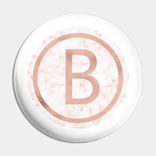 Rose Gold Marble Beta Pin