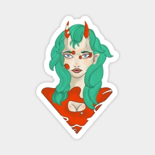 Beautiful Oni Girl Magnet