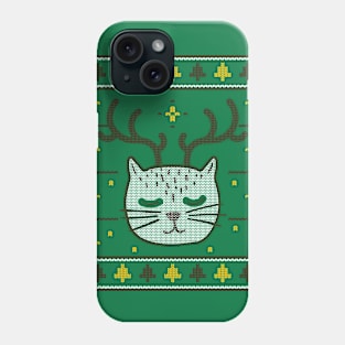 Cat Christmas Ugly sweater Phone Case