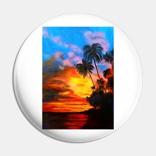 Brilliant Island Sunset Pin