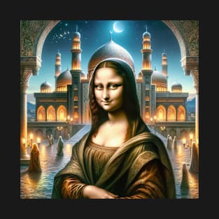 Mona Lisa's Ramadan Reflection: Cultural Fusion T-Shirt