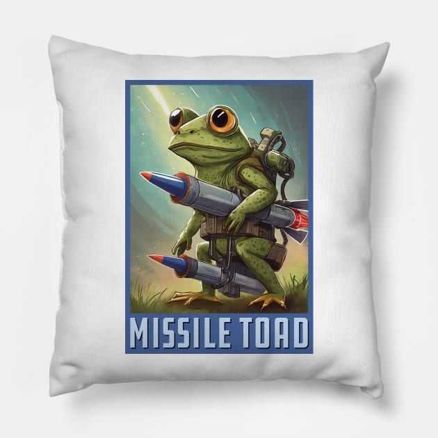 Missile Toad Vertical Pillow by Wright Art