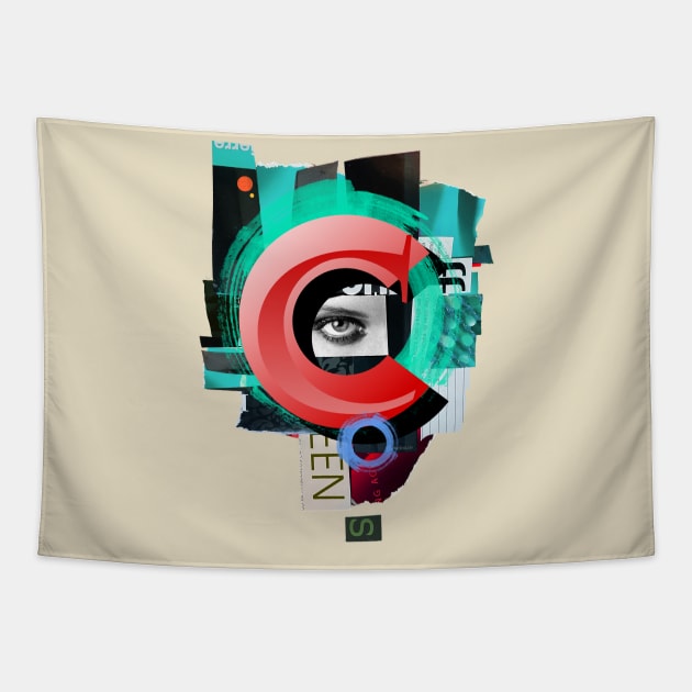 C letter Tapestry by burbuja