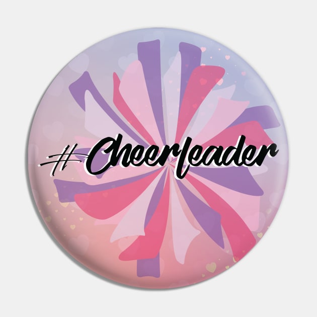 hashtag Cheer and Hearts Pin by laurie3