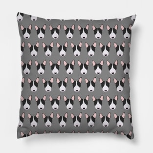 Black and White Bull Terrier Pillow