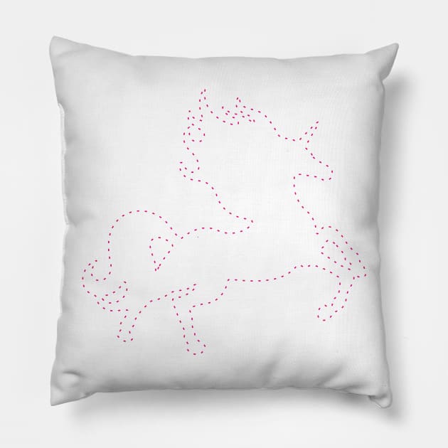 Invisible Pink Unicorn Pillow by XOOXOO