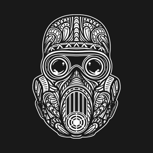 Gas Mask Tribal by Barabarbar artwork