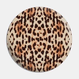 Animal Print, Leopard Spots - Brown Face Pin