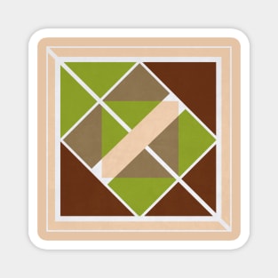 Geometric brown elegant pattern Magnet