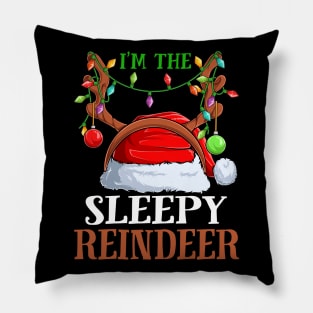 Im The Sleepy Reindeer Christmas Funny Pajamas Funny Christmas Gift Pillow