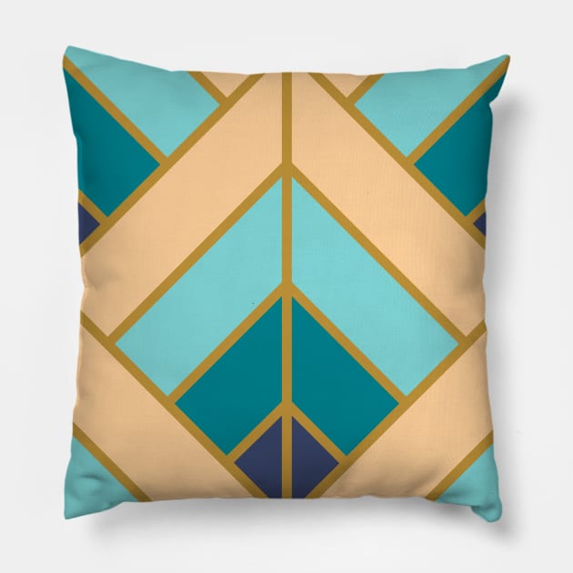 Geometric Pattern: Art Deco Diamond: Dream Pillow by Red Wolf