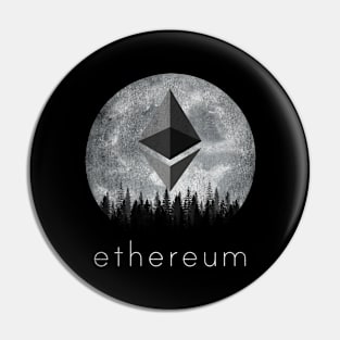 Vintage Ethereum ETH Coin To The Moon Crypto Token Cryptocurrency Blockchain Wallet Birthday Gift For Men Women Kids Pin