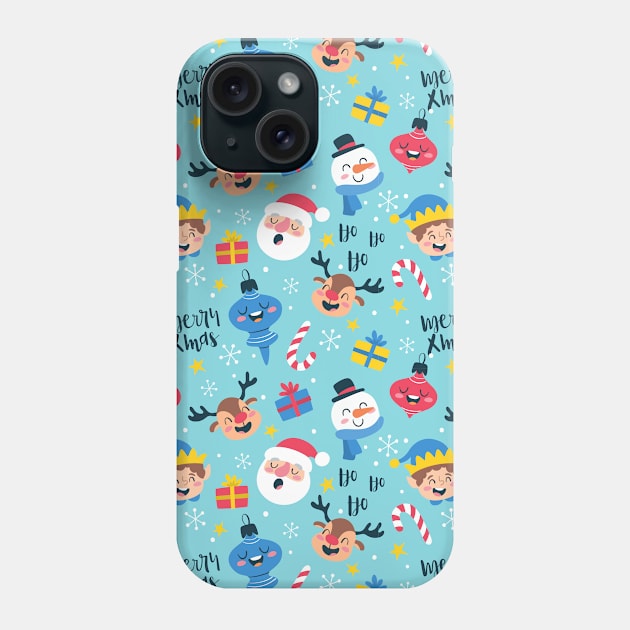 Merry Holiday Ho Ho Ho Phone Case by machmigo