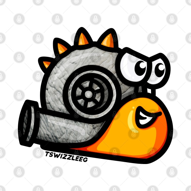 Turbo Snail - Turbosaurus (Orange) by hoddynoddy