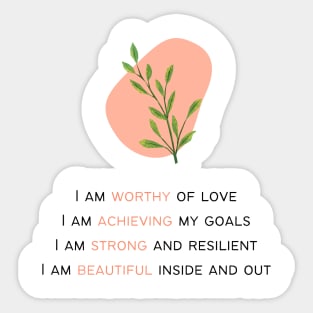 Positive Affirmations Sticker for Sale by Normal-Clothes