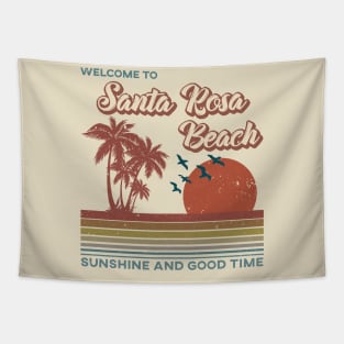 Santa Rosa Beach - Santa Rosa Beach Retro Sunset Tapestry