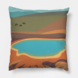 Grand Prismatic Spring, Yellowstone National Park, Wyoming Pillow