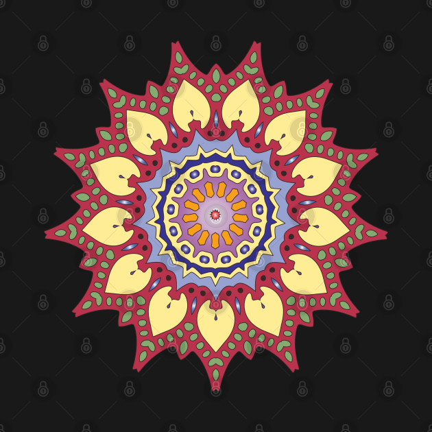 Trendy prehistoric Mandala art floral and Classical repeated pattern by Vector Pro