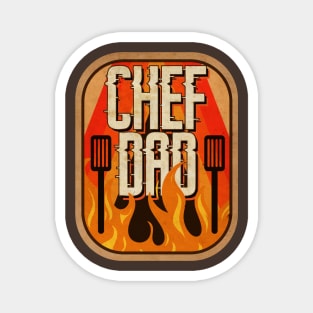 Chef Dad Vintage Magnet