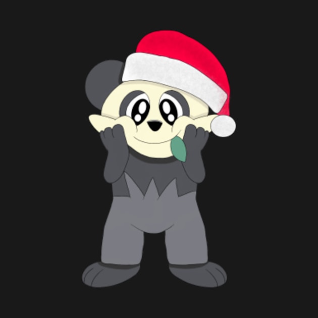 Cute Pancham Wearing Christmas Hat by JennaBunnies