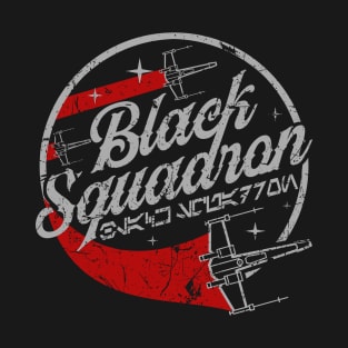 Black Squadron Script T-Shirt