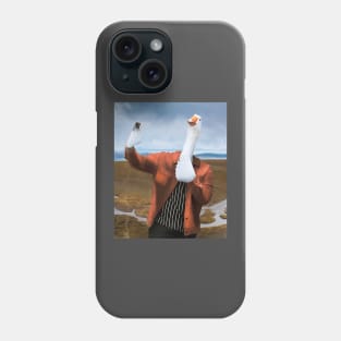 Human Duck Taking A Selfie Oil Painting Phone Case