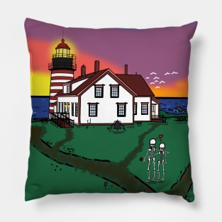 First Date at the Lighthouse Pillow