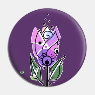 purple retro style tulip flower Pin