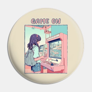 Game on Girl Pin