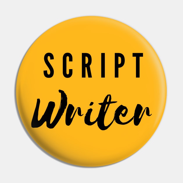 Script Writer Pin by CasualTeesOfFashion
