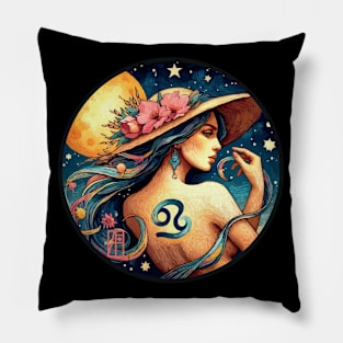 ZODIAC Cancer - Astrological CANCER - CANCER - ZODIAC sign - Van Gogh style - 17 Pillow