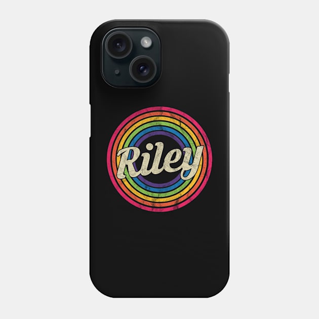 Riley - Retro Rainbow Faded-Style Phone Case by MaydenArt