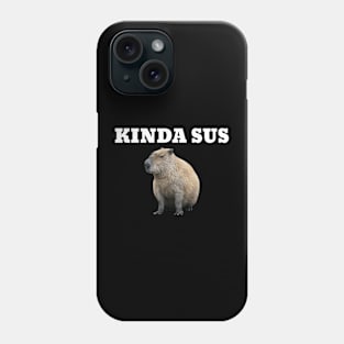 Kinda Sus Meme Capybara Phone Case