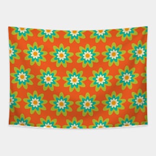 Retro Floral Pattern Tapestry