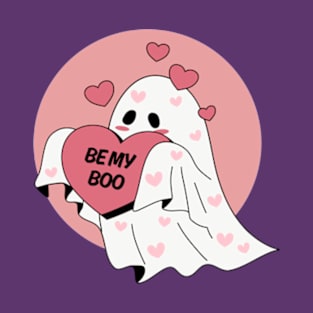 Valentines Ghost Be My Boo T-Shirt