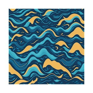 Ocean Wave Pattern 1 T-Shirt