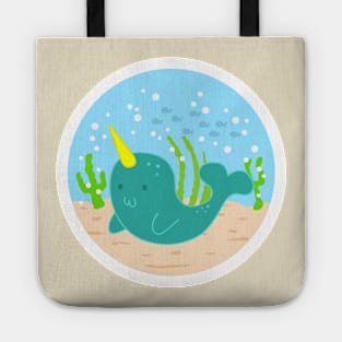 Sweet Narwhal Face Tote