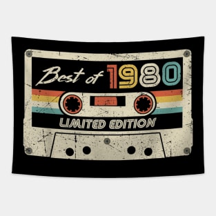 Vintage 1980 Best Of 1980 40th birthday Retro Cassette 40 yo Tapestry